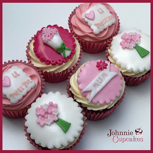 Mothers Day Cupcakes Pink - Johnnie Cupcakes