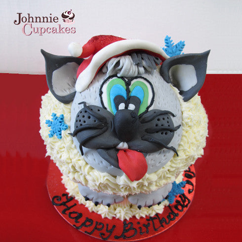 Giant Cupcake Christmas cat - Johnnie Cupcakes