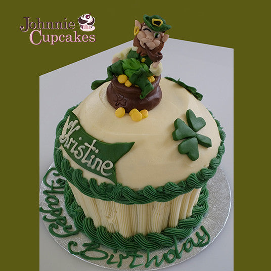 Giant Cupcake Leprechaun - Johnnie Cupcakes