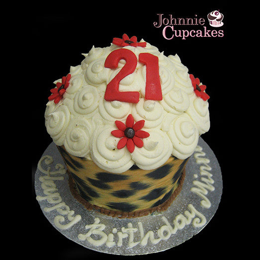 Giant Cupcake Leopard Skin - Johnnie Cupcakes