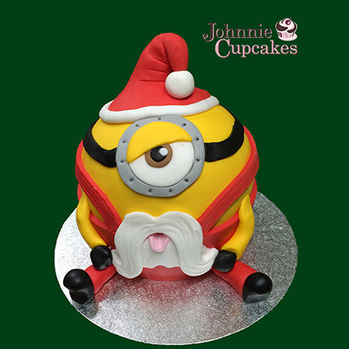 Giant Cupcake Minion Santa - Johnnie Cupcakes
