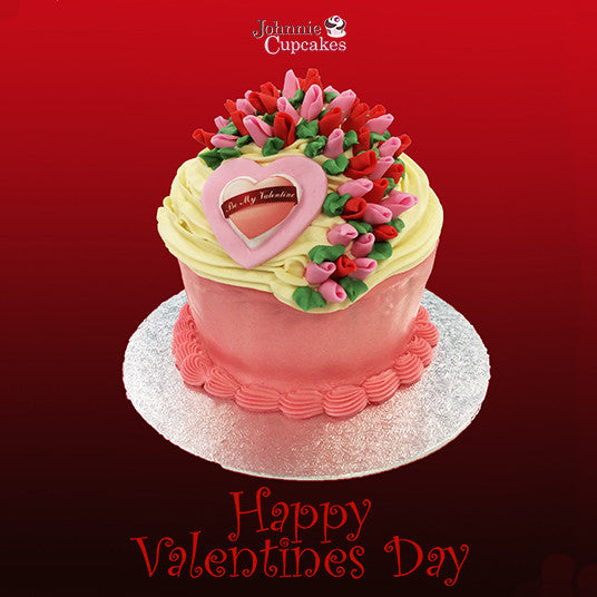 Giant Cupcake Valentines Day - Johnnie Cupcakes