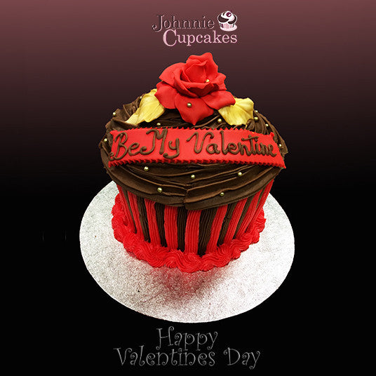 Giant Cupcake Valentines Day - Johnnie Cupcakes
