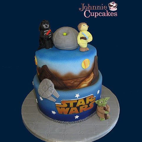 2 Tier Star Wars Cake - Johnnie Cupcakes