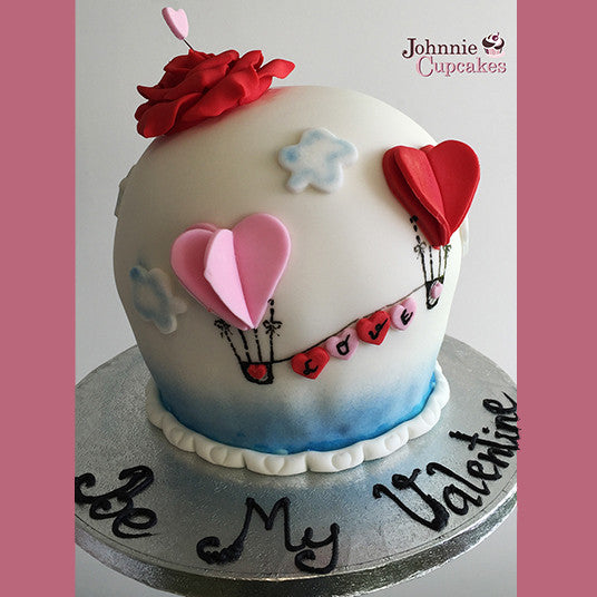 Giant Cupcake Valentines Day - Johnnie Cupcakes
