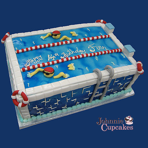 Swimming Pool Cake - Johnnie Cupcakes