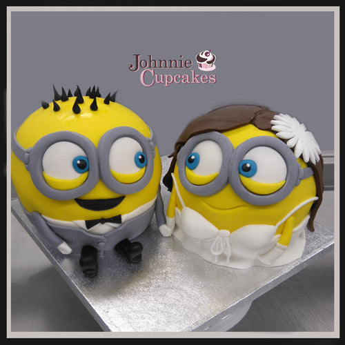 Minion wedding cakes - Johnnie Cupcakes