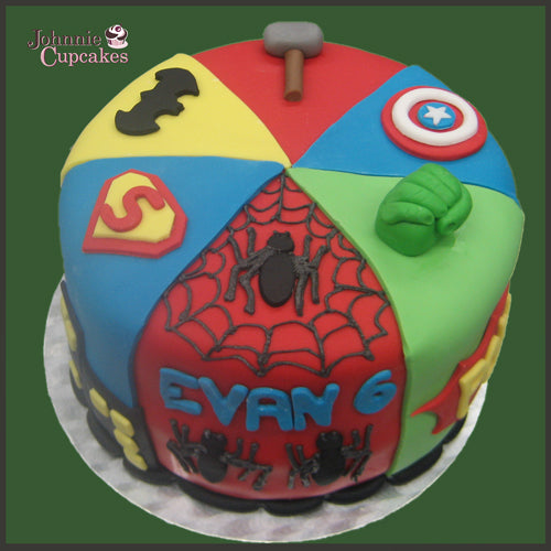 Super Heros Cake - Johnnie Cupcakes