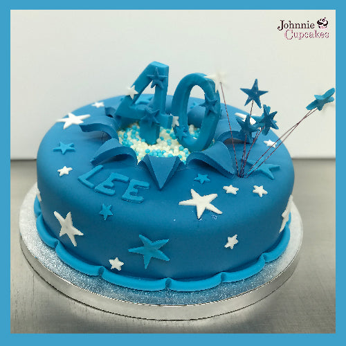 40th Birthday Cake Stars - Johnnie Cupcakes