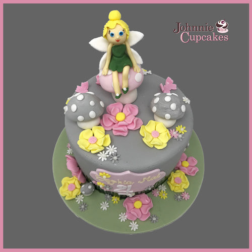 Fairy on a Flowers Cake - Johnnie Cupcakes