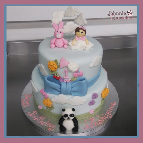 Baby 2 Tier Cake - Johnnie Cupcakes