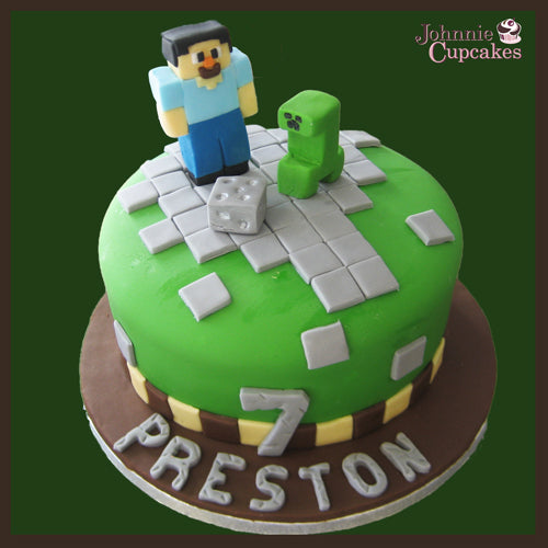 Minecraft Cake - Johnnie Cupcakes
