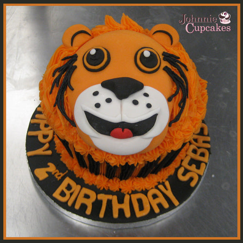 Tiger Head Cake - Johnnie Cupcakes