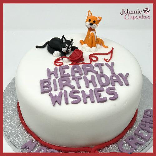 Cats and Wool Cake - Johnnie Cupcakes