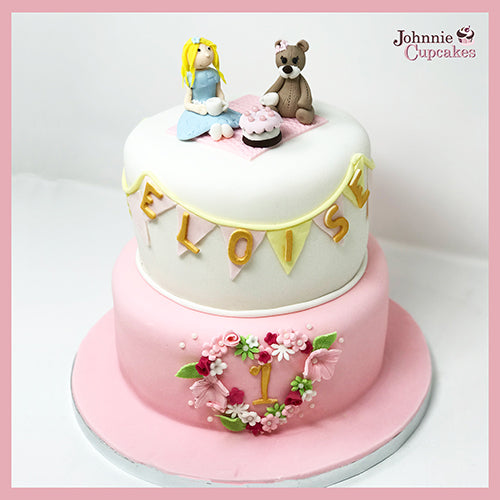 1st Birthday Cake - Johnnie Cupcakes