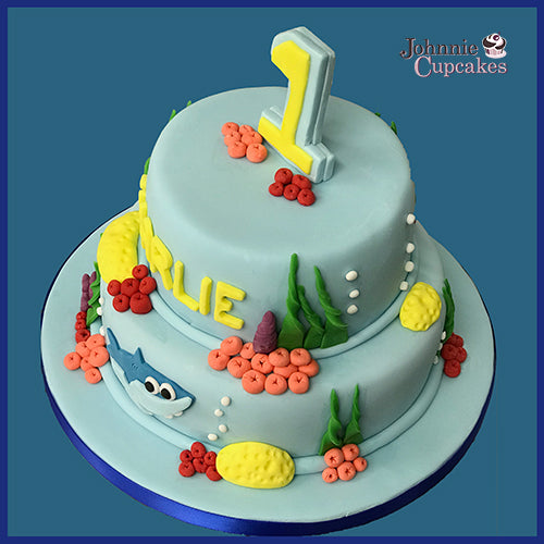 1st Birthday Cake - Johnnie Cupcakes