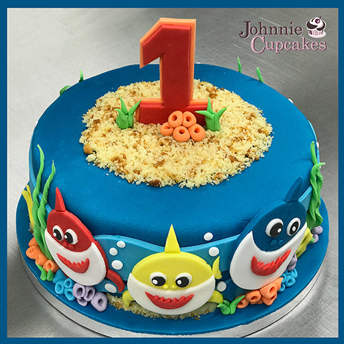 Baby Shark Birthday Cake with Coordinating Smash Cake | Flickr
