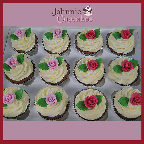 Rose Flowers Cupcakes. - Johnnie Cupcakes